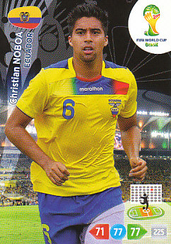 Christian Noboa Ecuador Panini 2014 World Cup #125
